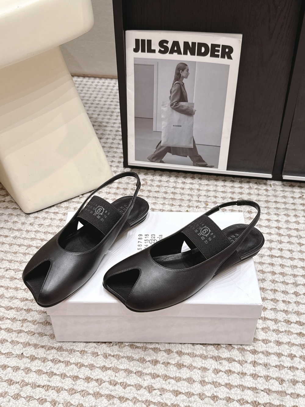 Maison Martin Margiela Black Leather Tabi Slingback Mules - Picture 3 of 9